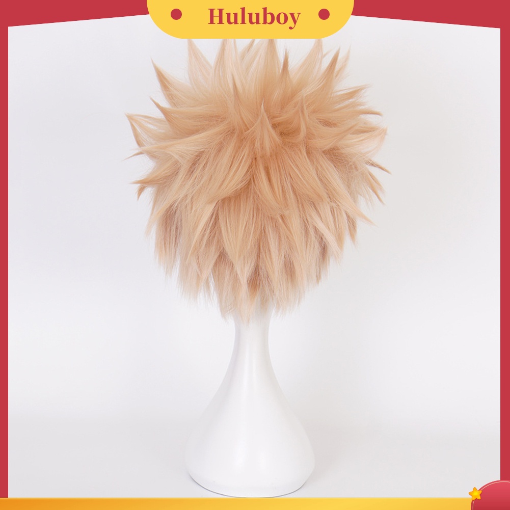 Wig Rambut Sintetis Pendek Tahan Panas Untuk Kostum Cosplay Anime