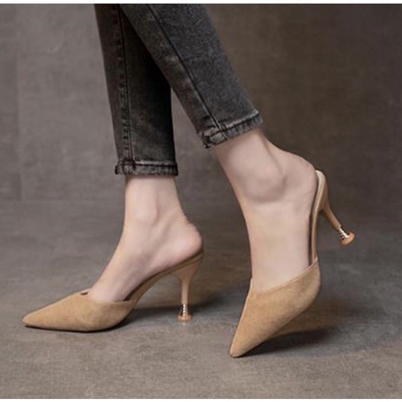 Heelsslop Sh6 sendal wanita import realpict