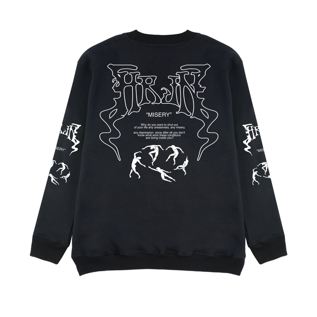 HEARLINGSTATES | Crewneck |  MISERY | BLACK