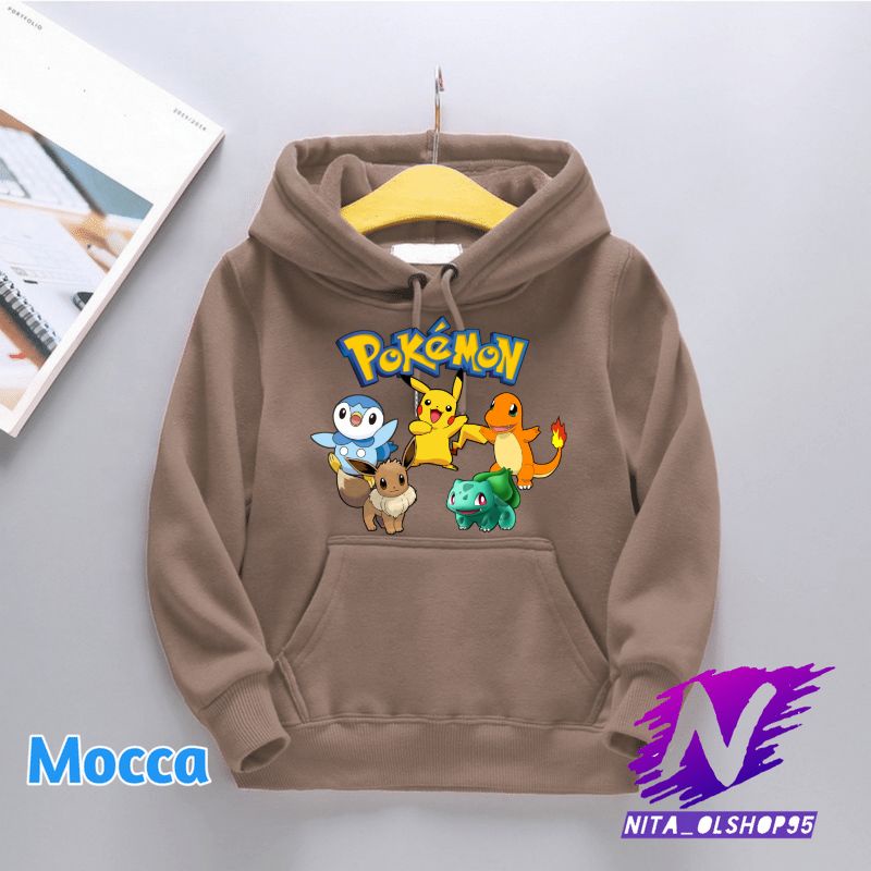 jaket hoodie anak pokemon