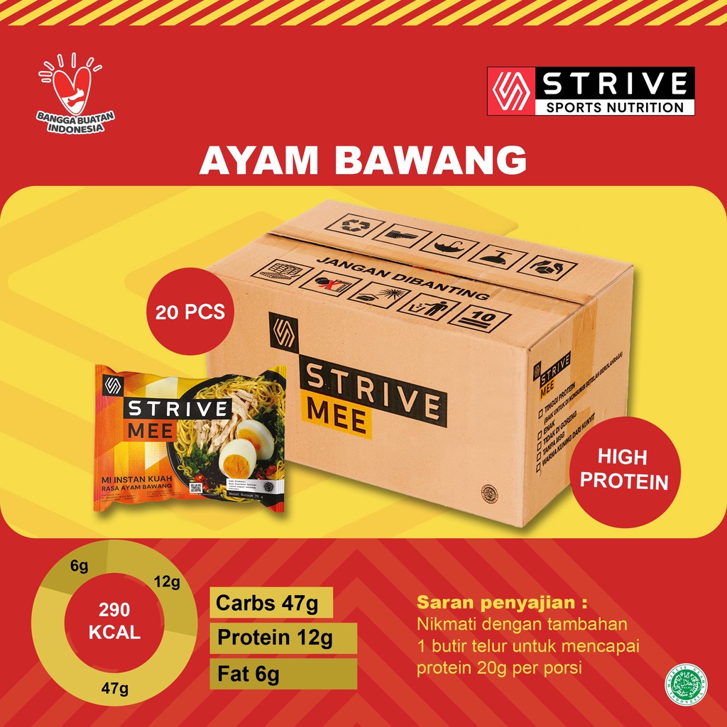 

STRIVE Mee - Ayam Bawang - 1 karton x 20pcs (75 g) - Mie Kuah