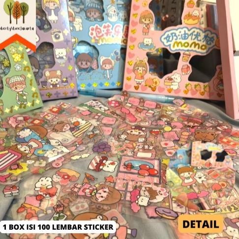 

STIKER BOX MERK SENMU 1 BOX ISI 100 LEMBAR STICKER WATERPROOF ANTI AIR HADIAH GIVEAWAY DEKORASI FANCY STUFF BEST GIFT STATIONERY FOR SCHOOL ALAT TULIS KANTOR SEKOLAH READY GROSIR KADO ULANG TAHUN READY TERLARISS...,,,,,