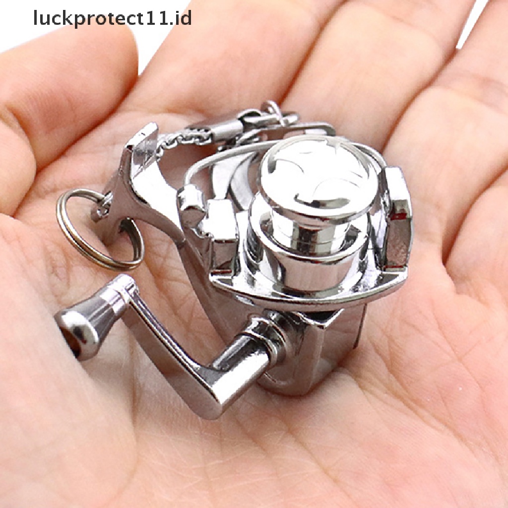 /Fashion Hot// Fashion// 1Pcs Alloy Fishing Reel Drum Liontin Gantungan Kunci Kunci Roda Luar Memancing Tackle.