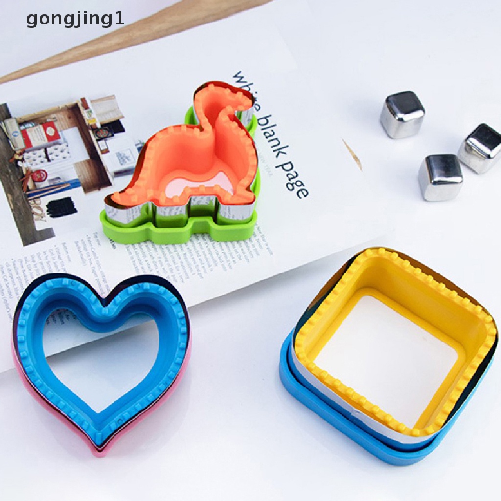 Ggg Set Pemotong Dan Sealer Sandwich Bahan Stainless Steel Untuk Anak-Anak DIY Food Cookie Maker ID