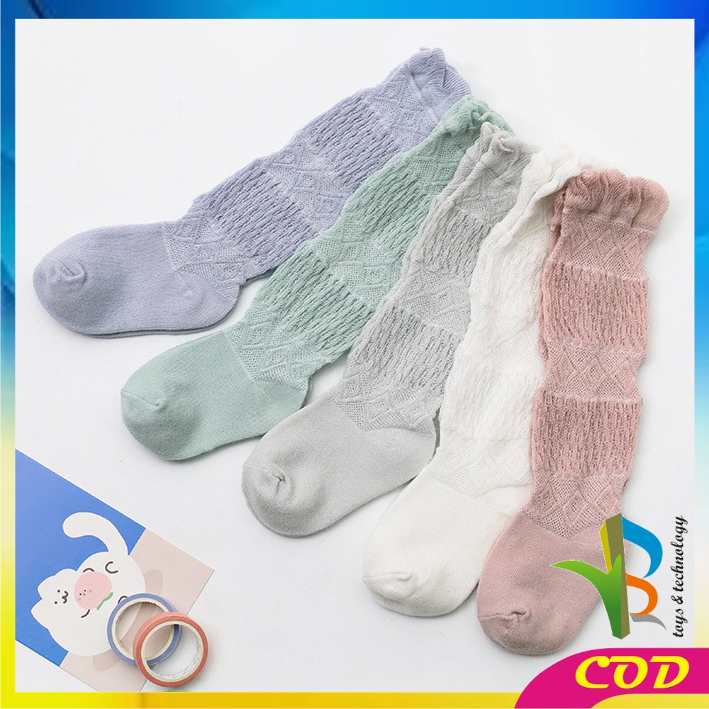RB-P211 Kaus Kaki Panjang Anak Anti Nyamuk Polos / Kaos Kaki Panjang Model Jaring Bayi Korea Lucu / Baby Sock Kids