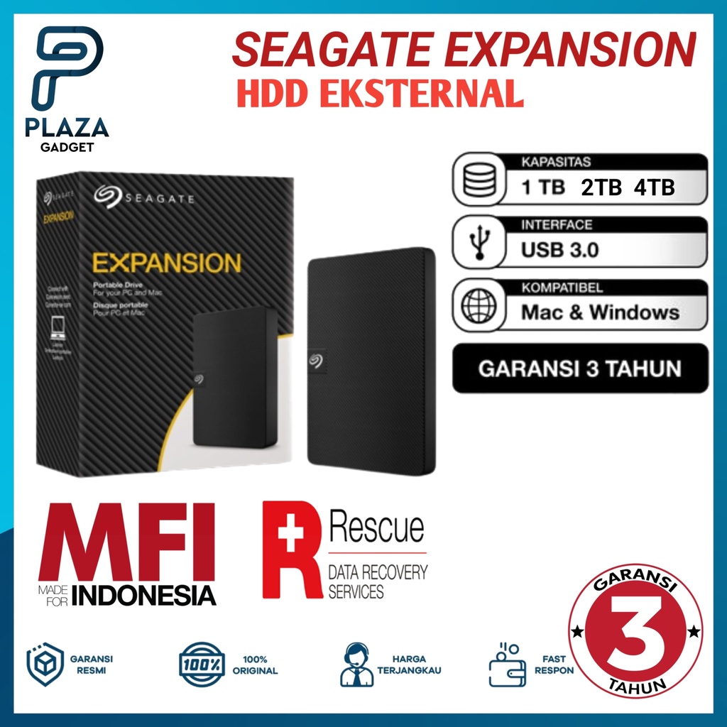 Hardisk Harddisk Hard Disk HD HDD Hardisk External Eksternal Portabel Portable 1TB 2TB 4TB | 1 2 4 TB Tera Seagate expansion