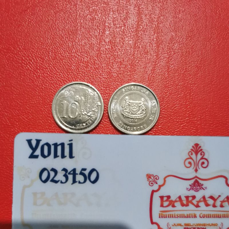 10 cent Singapura tahun 2000 an