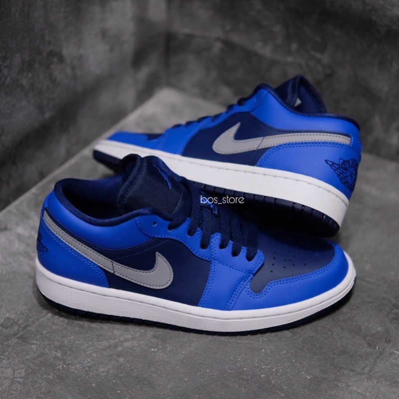 Sepatu Sneakers original Nike air Jordan 1 low Blue Void
