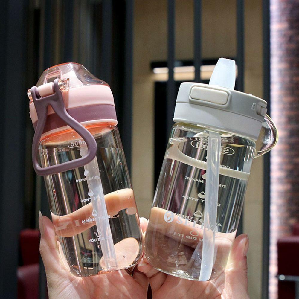 Preva 500/650ML Botol Air Minum Anak Sekolah Pelajar Portable Dengan Sedotan Water Cup