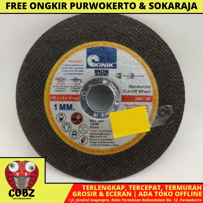 4 INCH / KINIK MATA GERINDA BATU WHEEL CUTTING RESIBON POTONG