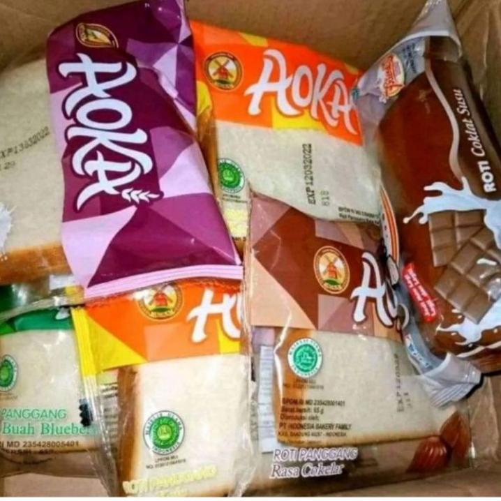 

[CODE DB24] AOKA Roti Panggang dan Gulung aneka Varian 1 dus Barang Trend