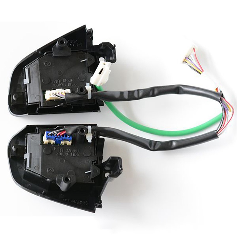 2pcs Mode Volume Mobil Tombol Kontrol Saklar Setir Kemudi Multi Fungsi Untuk Mazda 35 CX-5 CX-7