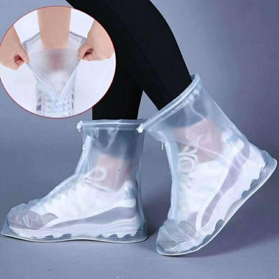 Rain Cover Jas Hujan Sepatu Waterproof Semi Transparent Pelindung Sepatu Cover Sepatu Anti Air Sarung Pelindung Sepatu Saat Hujan Waterproof Anti Air Semi Transparent