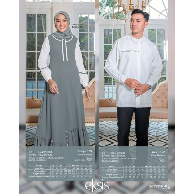 Seply Hits 56 White Alyssum Meyra 129 Kaseo 162 Baju Muslim Couple Lebaran Gamis Koko Couple Terbaru 2023