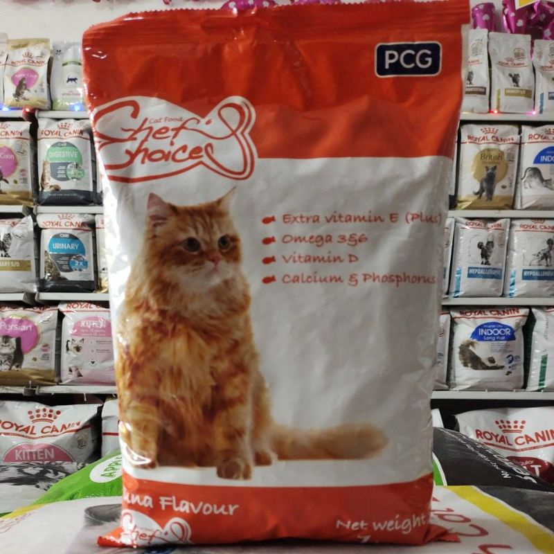 Makanan kucing chef choice tuna 1kg fresh pack