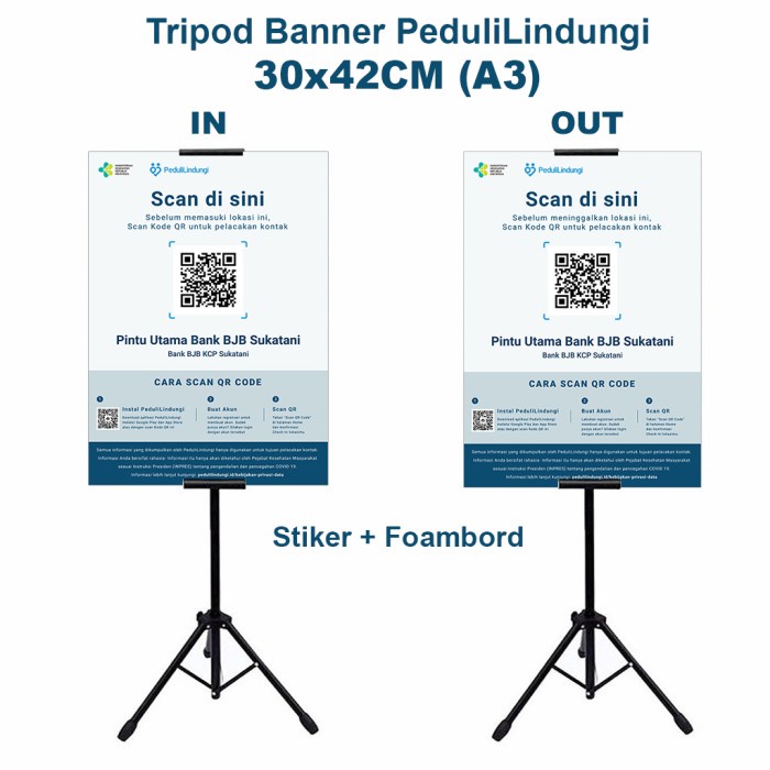 

Impr Tripod Stand Banner Dispay Peduli Lindungi In Out Uk 30X42Cm (A3)