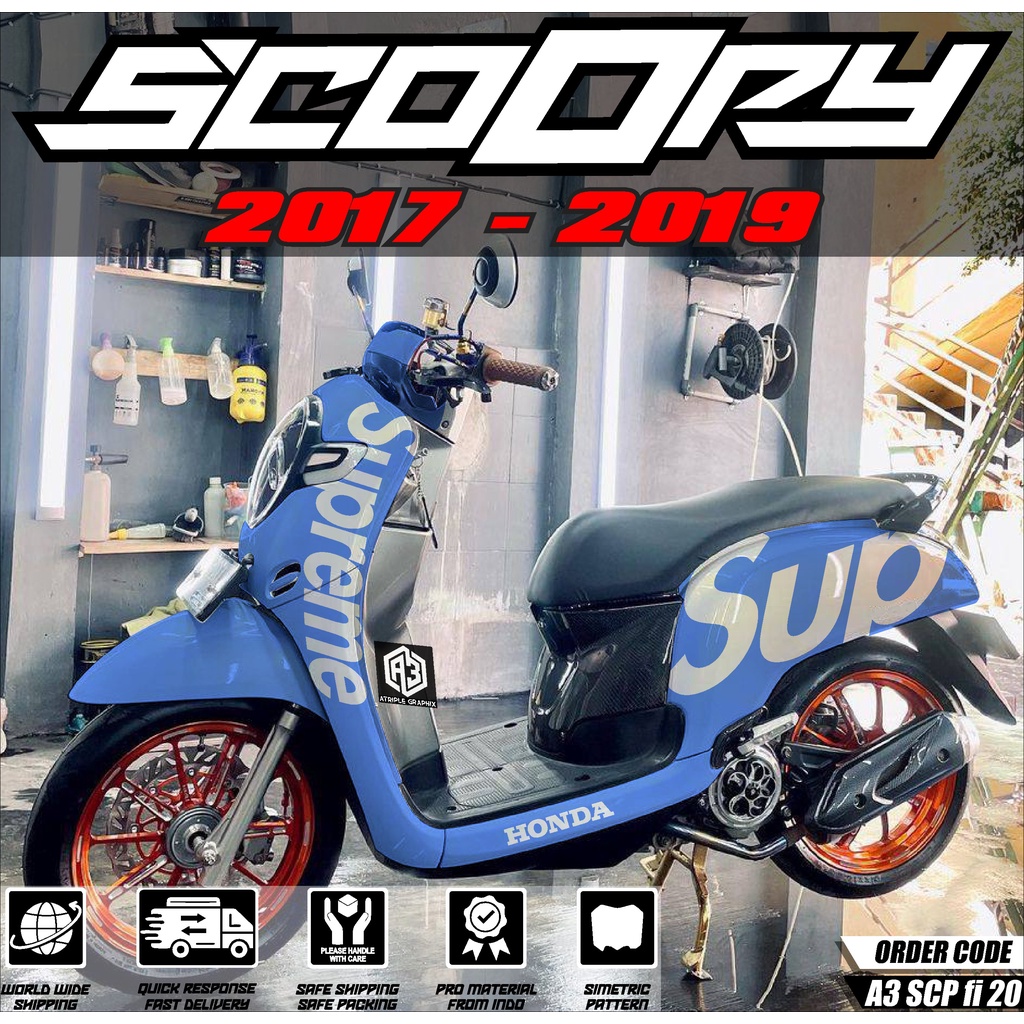 Decal Sticker Scoopy 2017 2018 2019 2020 decal scoopy full body Full Blok Sticker Scoopy Dekal New F