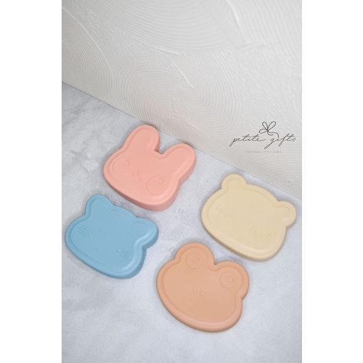 Korean Lunch Box Silicone Suction Plate Baby with Lid Piring Makan Sekat MPASI bayi + Penutup Silikon BPA Free Anti Bakteri