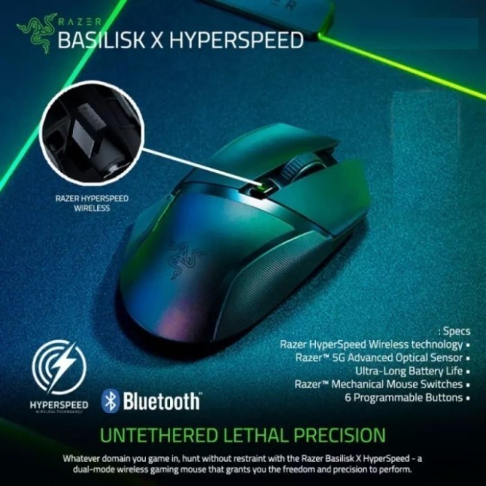 Mouse Gaming RAZER Basilisk X Hyperspeed Wireless 16000 DPI Original