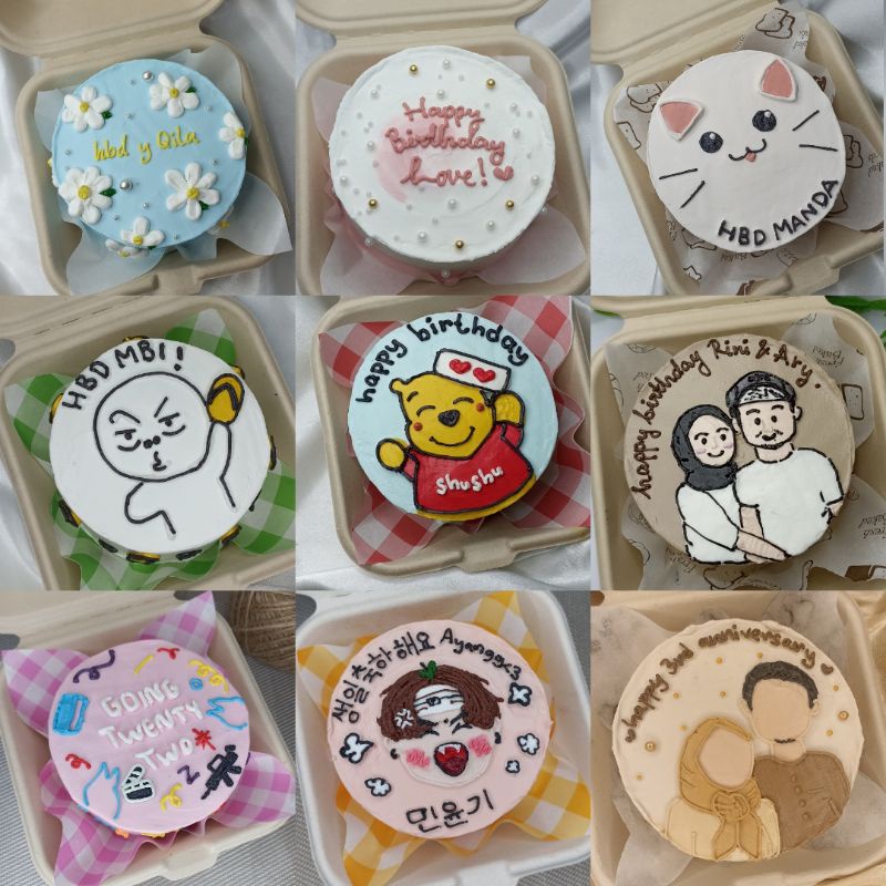 

[Whispers] korean lunch box cake bandung / bento cake / mini cake bandung / custom cake murah / kue