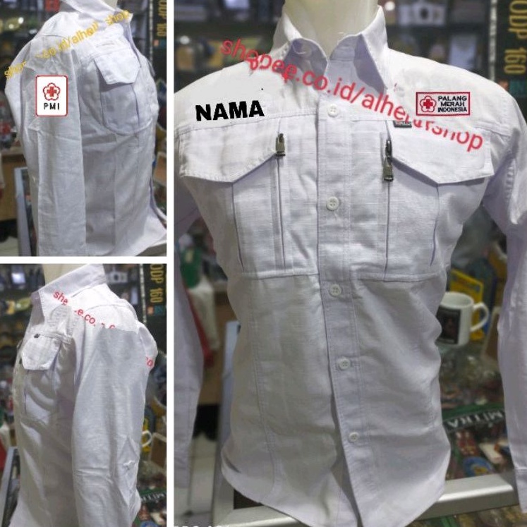 kemeja tactical PMI baju tactical PMI seragam tactical PMI Kemeja tactical Palang merah Indonesia ba