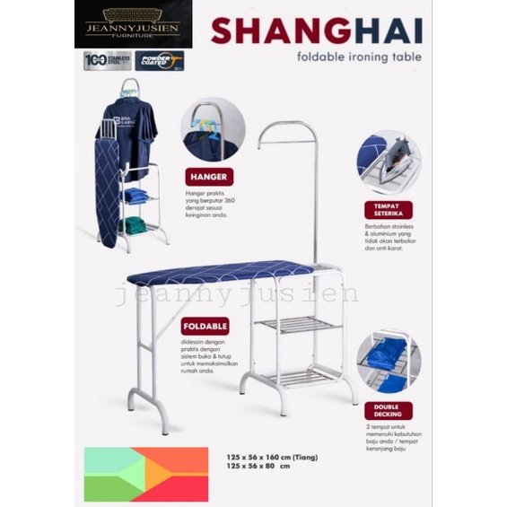 NEW - MEJA SETRIKA + GANTUNGAN (SHANGHAI)