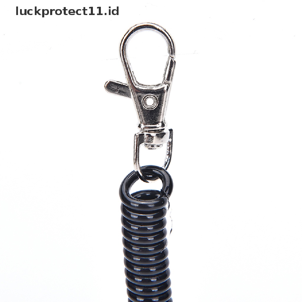 /Fashion Hot//// 2taktical Retractable Plastic Spring Tali Elastis Securit Gear Alat Hiking Camping Gantungan Kunci.