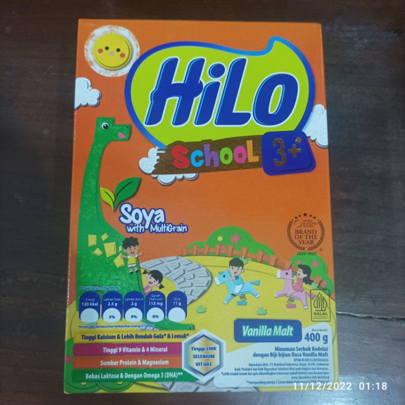 

Hilo school 3+ soya multigrain vanila vanilla malt 400gr 400 gram
