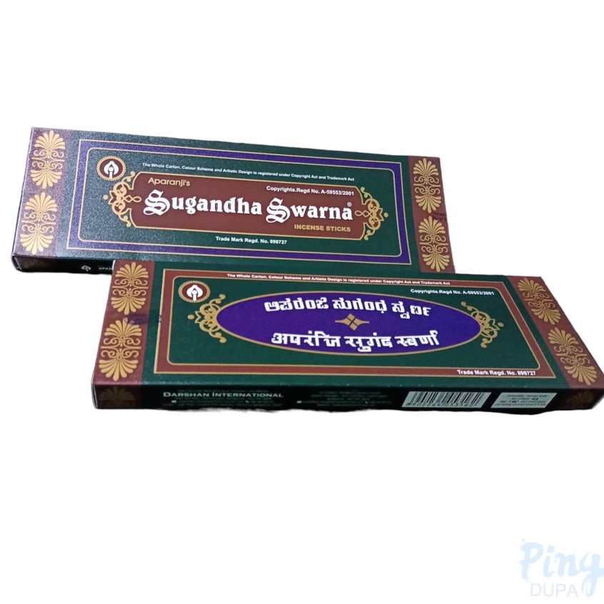 Dupa India Sugandha Swarna Incense Stick Isi 55 gr Hio By Aparanji's