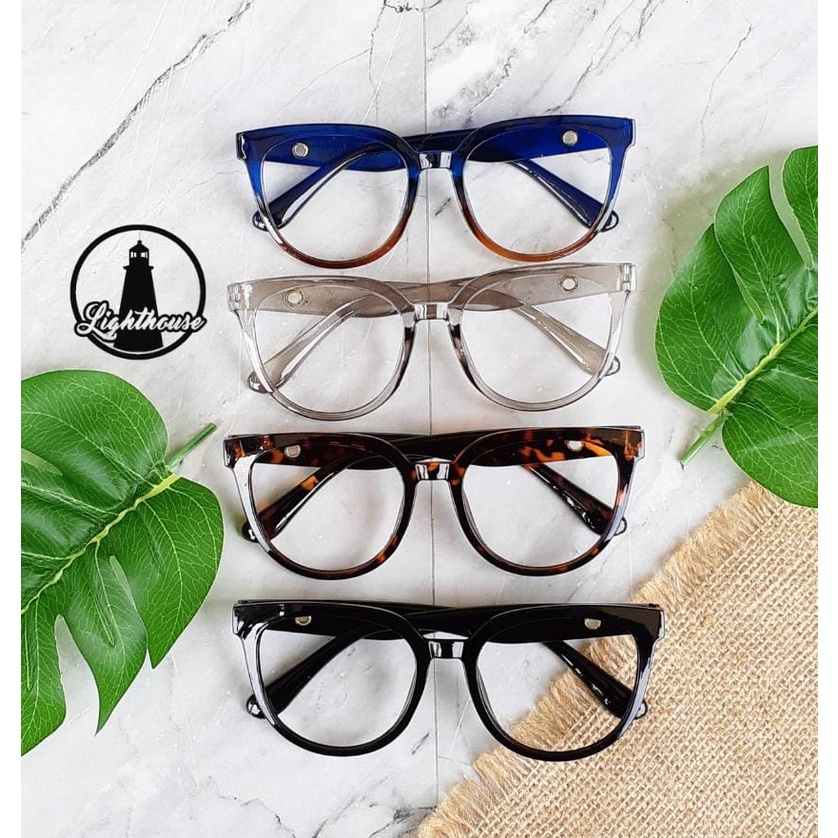 Kacamata pria wanita baca minus bulat branded fred lensa antiradiasi-kmb