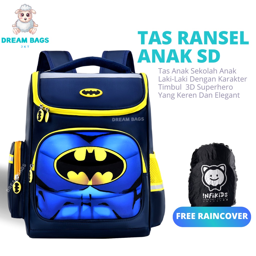 Tas Sekolah Anak Import Dream Bags DB-2155 Karakter Timbul