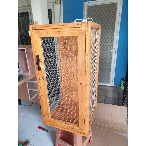 kandang hewan reptile chameleon dan iguana kayu solid