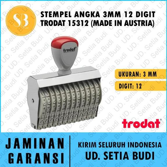 

Terlaris Stempel Angka 3mm 12 Digit Trodat 15312 Made in Austria Termurah
