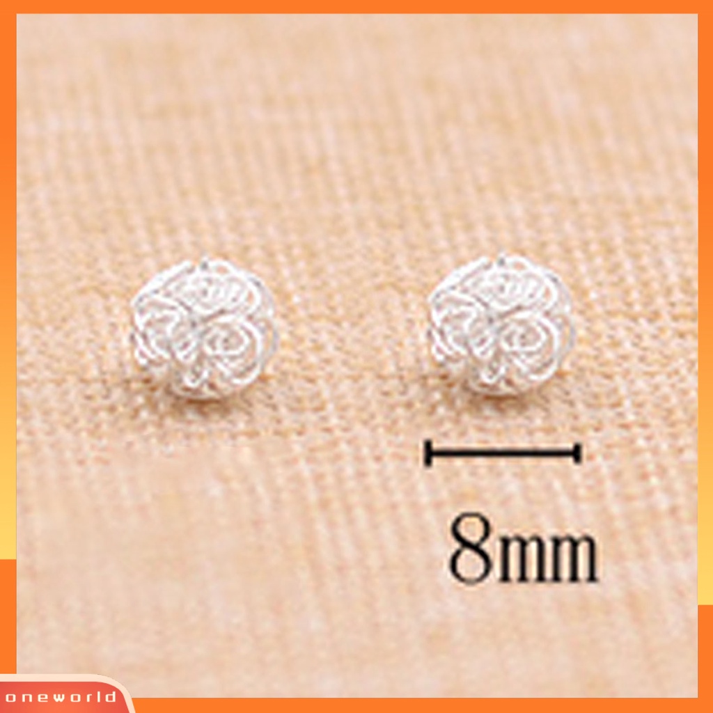 [WONE] 6pasang /Set Ear Studs Multiple Nyaman Dipakai Aksesoris Wanita Kawat Bentuk Bola Ear Studs Untuk Kehidupan Sehari-Hari