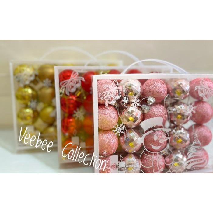 Bola natal 4cm mika koper/ bola hias pohon natal/mainan natal bola