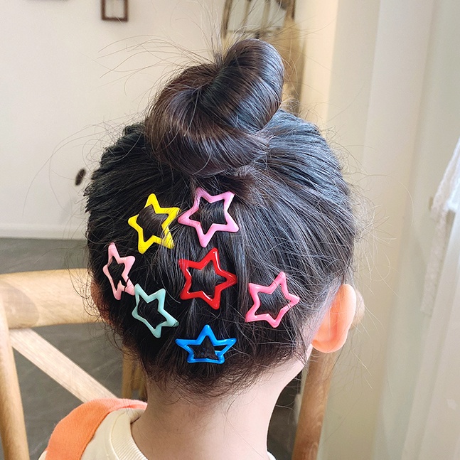 Kid Cute Star Hair Pin Gadis Bayi Bintang Berujung Lima Little Girl Klip bb