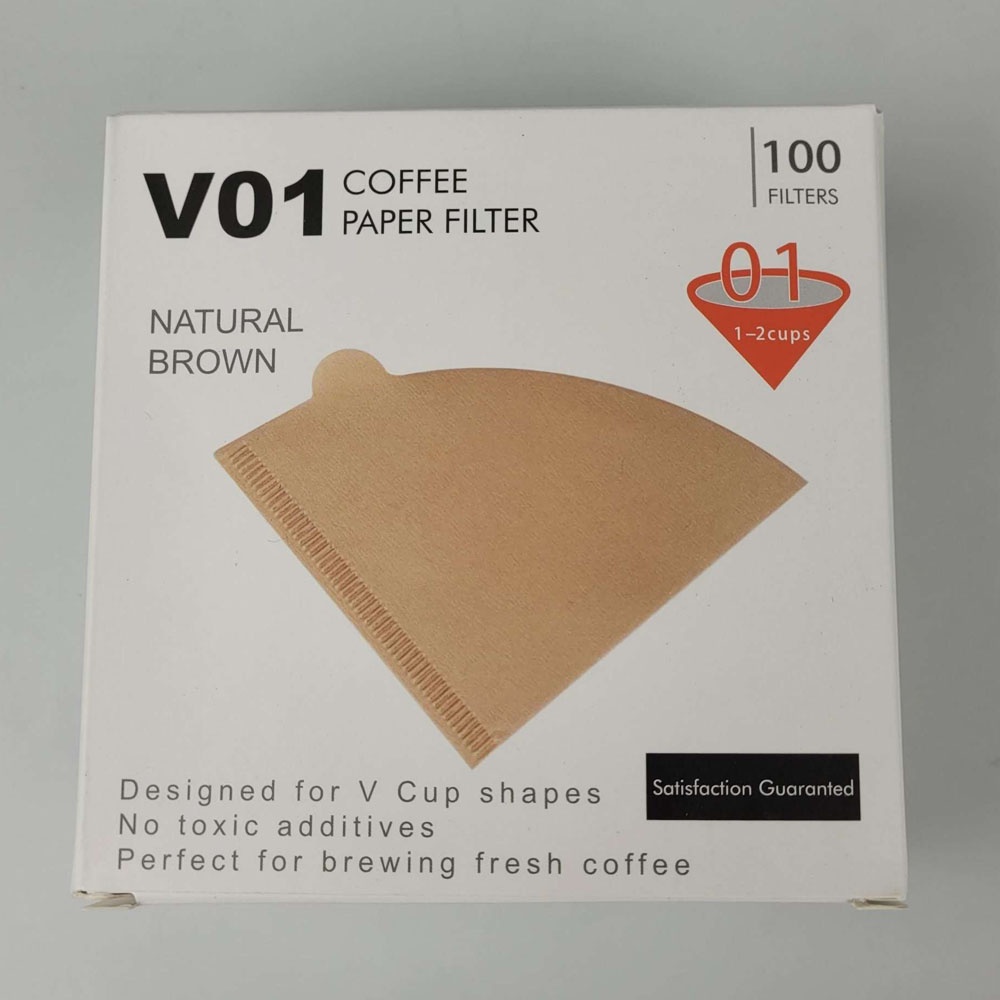 Kertas Filter Saringan Kopi Espresso V60 Drip Coffee Tea Infuser 1-2 Serving 100PCS