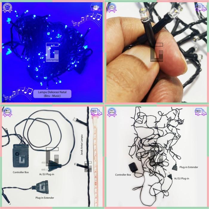 lampu natal musik rgb warna warni