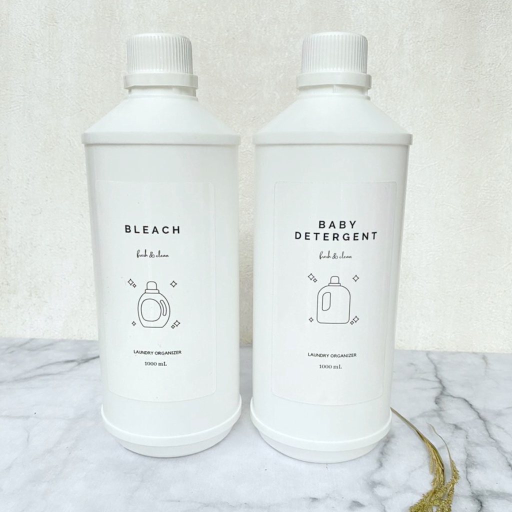 Refill Bottle Botol Sabun Laundry Aesthetic Minimalis New Stiker Ukuran 1 liter