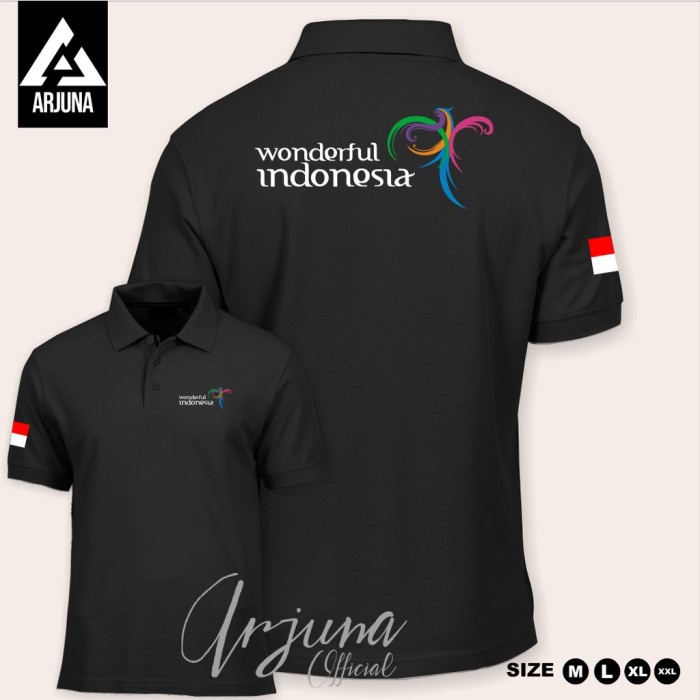 Hot Sale Br186 Polo Shirt Wonderful Indonesia Baju Kaos Kerah Logo Pariwisata W