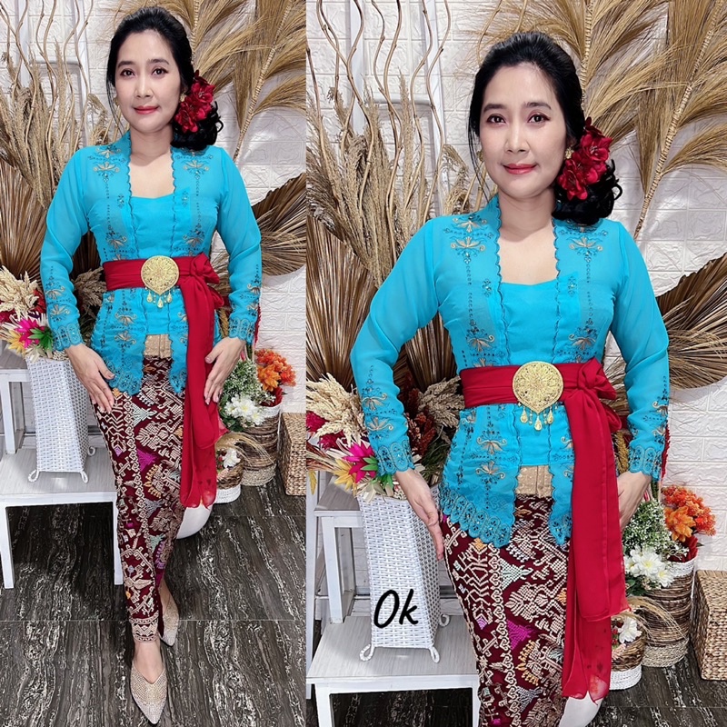 kebaya bordir motif anggrek