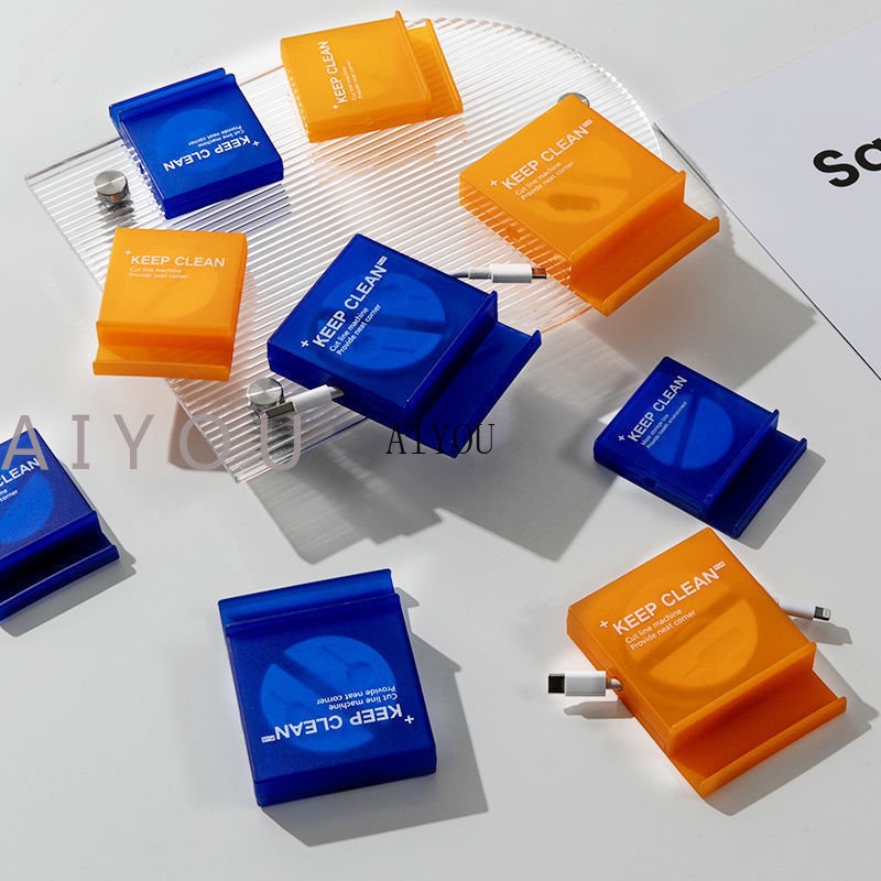 Rotatable Earphone Winder Kabel Charger Kawat Kotak Penyimpanan USB Cord Organizer Adjustsble Cables Winder Kotak Kabel Polipropilena Dengan Stand Square