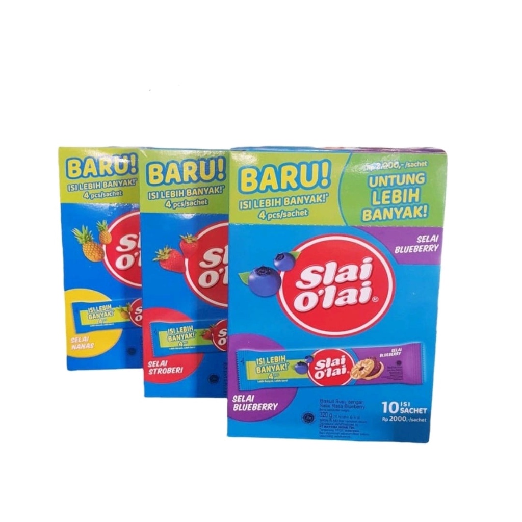 

Slai Olai 1 Box isi 10 pcs strawberry - blueberry - nanas