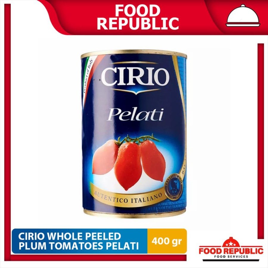 

Cirio Whole Peeled Plum Tomato 400 GR Tomat Kupas Dalam Jus Tomat