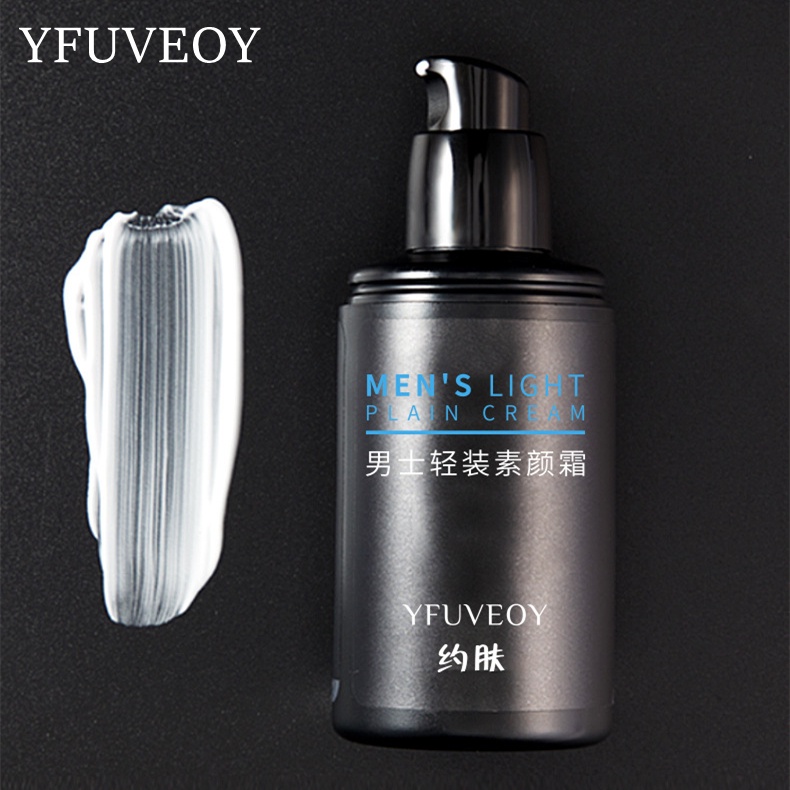 YFUVEOY Men's Light Plain Cream Makeup Concealer Natural Brightening Skin Moisturizing Whitening Cream 60gr