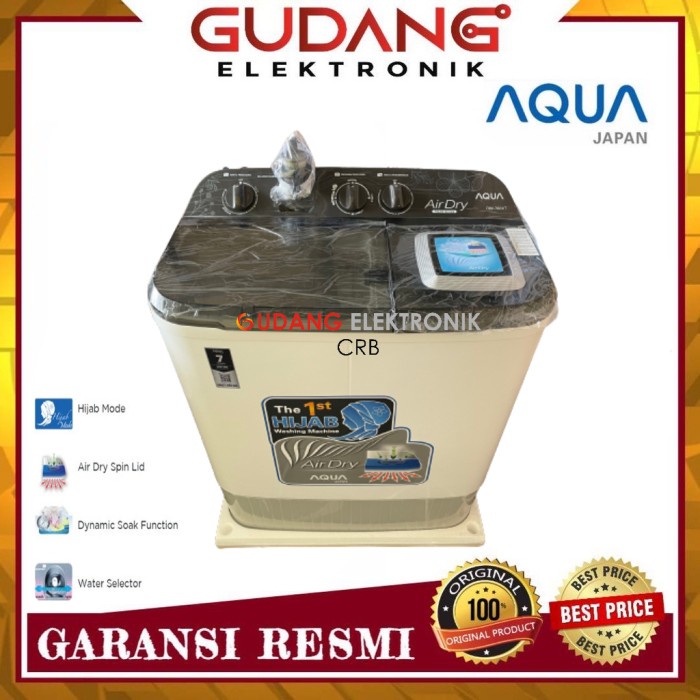 MESIN CUCI 2 TABUNG AQUA QW-1060XT TWIN TUB AQUA QW 1060 XT