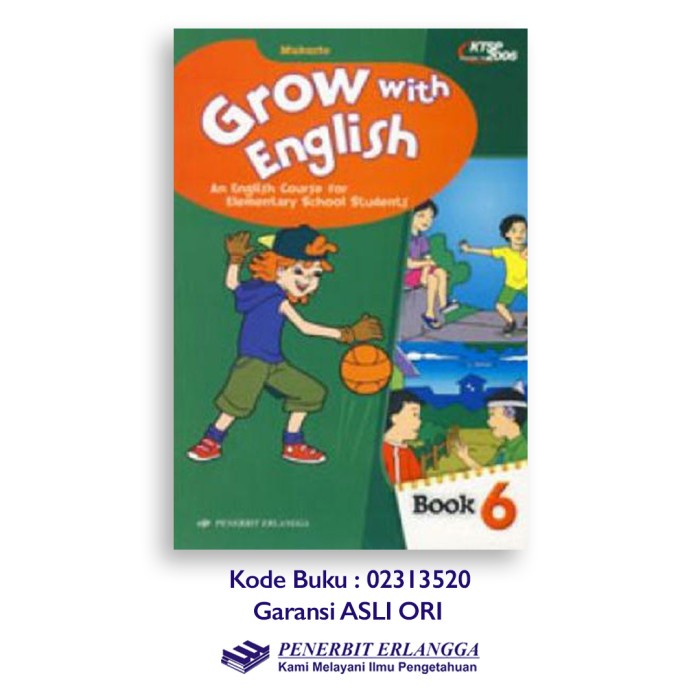 BUKU GROW WITH ENGLISH KELAS 1 2 3 4 5 6 SD KTSP ERLANGGA