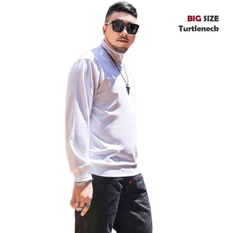 Promo 4.4 TURTLENECK PRIA / COWOK TANGAN PANJANG BAJU KAOS LEHER TINGGI POLOS LENGAN PANJANG SIZE XL