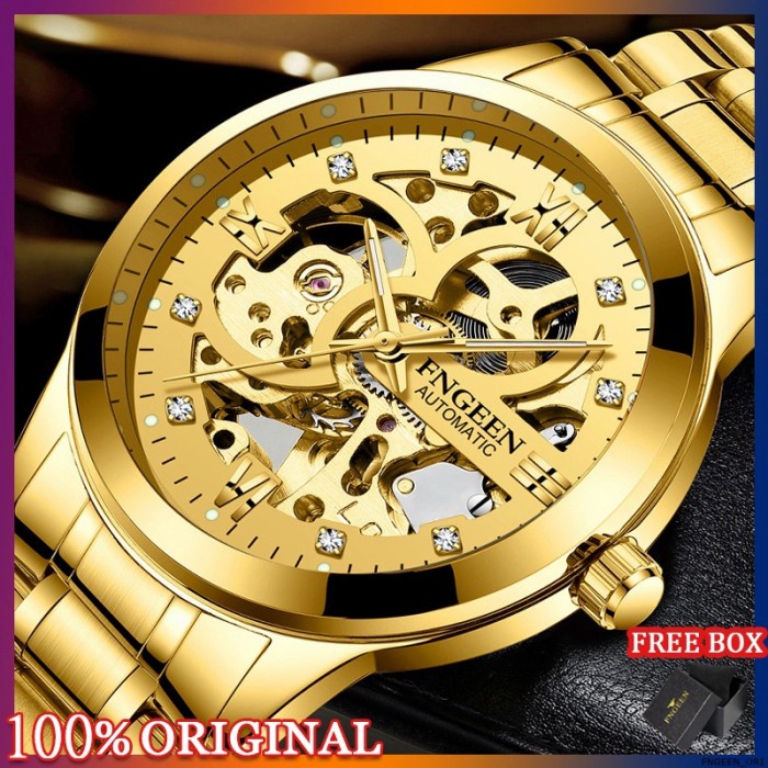 Jam Tangan Jam Tangan Pria Mechanical Automatic Fngeen 6018 Luxury