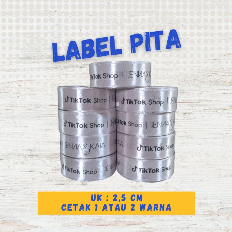 

label pita 2,5 cm label merk (label sovenir)